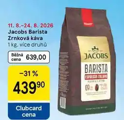 Tesco Jacobs Barista Zrnková káva, 1 kg, více druhů nabídka