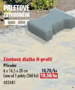 Uni Hobby Zámková dlažba H-profil nabídka