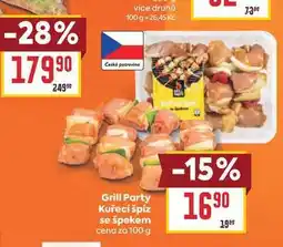 Billa Grill Party Kuřecí špíz se špekem cena za nabídka
