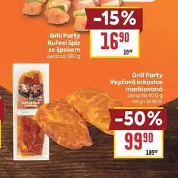 Billa Grill Party Vepřová krkovice marinovaná cena za nabídka