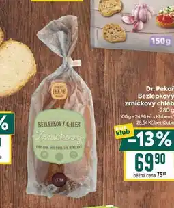 Billa Dr. Pekař Bezlepkový zrníčkový chléb nabídka