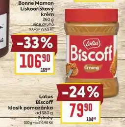 Billa Lotus Biscoff klasik pomazánka od nabídka
