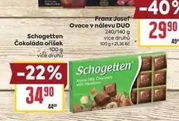 Billa Schogetten Čokoláda oříšek nabídka