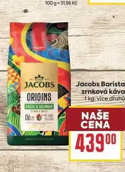 Billa Jacobs Barista zrnková káva nabídka