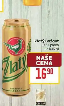Billa Zlatý Bažant 0,51, plech nabídka