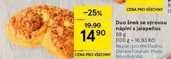 Tesco Duo šnek se sýrovou náplní s jalapeños nabídka