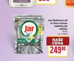 Billa Jar Platinum All in One Lemon tablety do myčky 45 ks nabídka