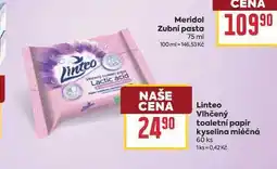 Billa Linteo Vlhčený toaletní papír kyselina mléčná 60 ks nabídka