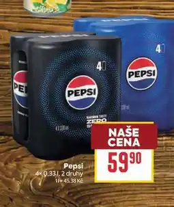 Billa Pepsi 4× 0,33.l nabídka