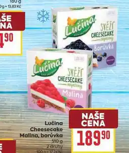 Billa Lučina Cheesecake Malina, borůvka nabídka