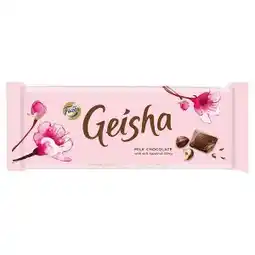 Tesco Fazer Geisha Mléčná čokoláda s náplní z lískových oříšků a nugátu 100g nabídka