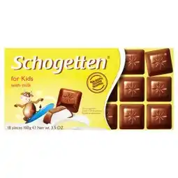 Tesco Schogetten Mléčná čokoláda s mléčnou náplní pro děti nabídka