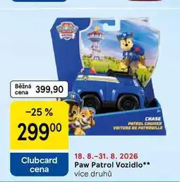 Tesco Paw Patrol Vozidlo, více druhů nabídka