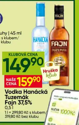 Hruška Vodka Hanácká Tuzemák Fajn 37,5% nabídka
