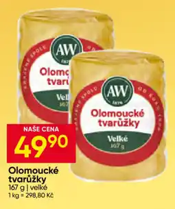 Hruška Aw olomoucké tvarůžky nabídka