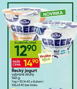Hruška Olma řecký jogurt nabídka
