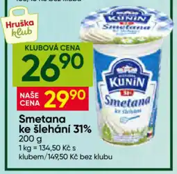 Hruška Kunin smetana ke šlehání 31% nabídka