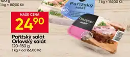 Hruška Parizsky salat Orlovský salát nabídka