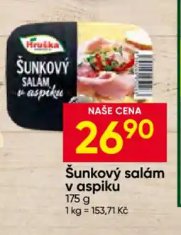 Hruška Hrutka šunkový salám v aspiku nabídka