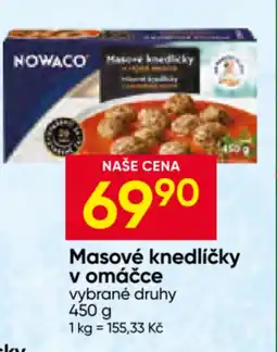 Hruška Nowaco masové knedlíčky v omáčce nabídka