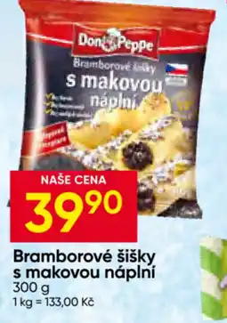 Hruška Don Peppe bramborové šišky s makovou náplní nabídka