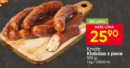 Hruška Kmotr Klobása z pece nabídka