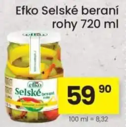 Kubík potraviny Efko Selské beraní rohy nabídka