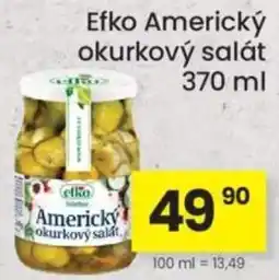 Kubík potraviny Efko Americký okurkový salát nabídka