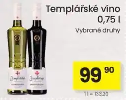 Kubík potraviny Templářské víno nabídka