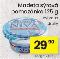 Kubík potraviny Niva madeta sýrová pomazánka nabídka