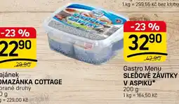 Flop Gastro Menu sleďové závitky v aspiku nabídka