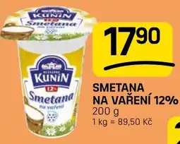 Flop Kunin Smetana na vaření nabídka