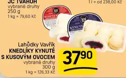 Flop Lahůdky Vavřík knedlíky kynuté s kusovým ovocem nabídka