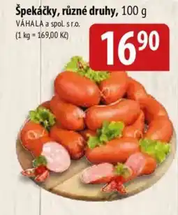 Bala Váhala špekáčky různé druhy nabídka
