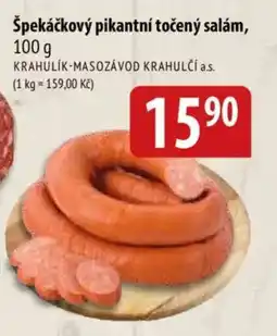 Bala Krahulík špekáčkový pikantní točený salám nabídka