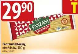 Bala Panzani těstoviny nabídka