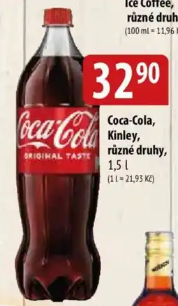 Bala Coca-Cola, Kinley, různé druhy nabídka