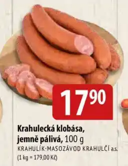 Bala Krahulík klobása, jemně pálivá nabídka