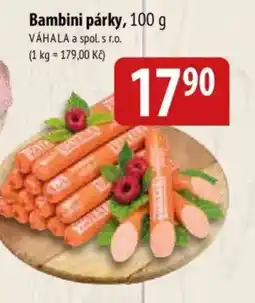 Bala Bambini párky nabídka