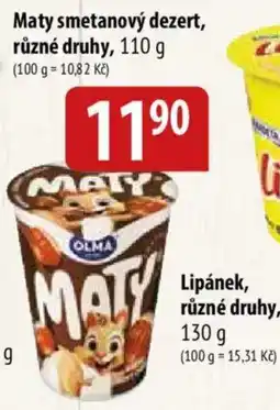 Bala Olma maty smetanový dezert nabídka