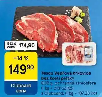 Tesco Tesco Vepřová krkovice bez kosti plátky nabídka