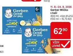 Tesco Gerber Mlíčko s kaší, 400 ml, více druhů nabídka