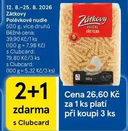 Tesco Zátkovy Polévkové nudle nabídka
