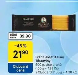 Tesco Franz Josef Kaiser Těstoviny, 500 g, více druhů nabídka