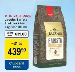 Tesco Jacobs Barista Zrnková káva, 1 kg, více druhů nabídka