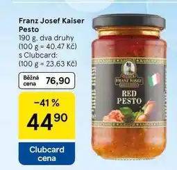 Tesco Franz Josef Kaiser Pesto nabídka