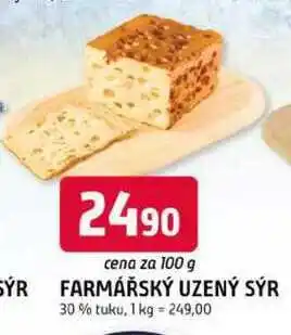 Trefa FARMÁŘSKÝ UZENÝ SÝR 30% tuku nabídka
