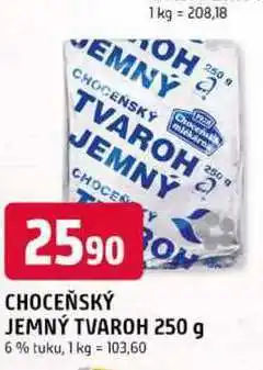 Trefa CHOCEŇSKÝ JEMNÝ TVAROH 250 g 6% tuku nabídka