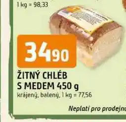 Trefa ŽITNÝ CHLÉB S MEDEM 450 g krájený, balený nabídka