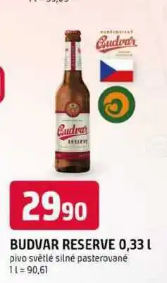 Trefa BUDVAR RESERVE 0,33l pivo světlé nabídka